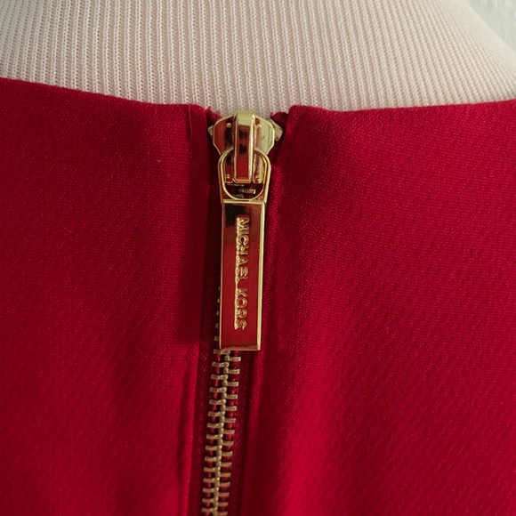 Michael Kors Studded Red & Black Ponte Dress - Picture 7 of 12